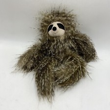 Jellycat London 16  Cyril Sloth Fray Brown Furry Stuffed Animal