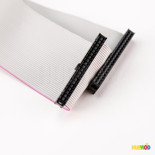 13" inch 40-Pin Female to Female F/F IDE Ribbon Flat Cable 2-Connector 1-Device - Picture 3 of 3