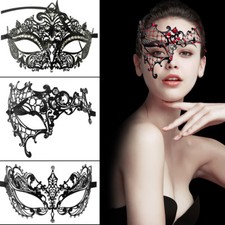 Venetian Metal Masquerade Ball Prom Halloween Party Costume Face Mask Rhinestone