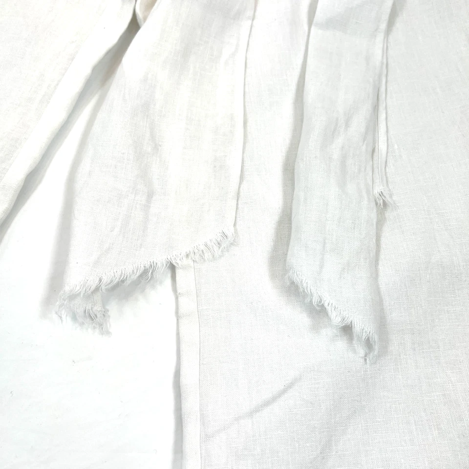 Женские укороченные брюки White House Black Market 4 со средней посадкой и карманами галстук 100% лен  - Изображение 3 из 4