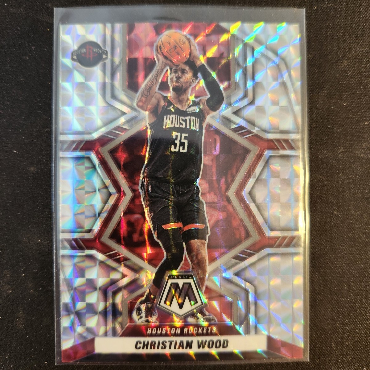 Christian Wood 2021-22 Mosaic Silver Prizm - Houston Rockets