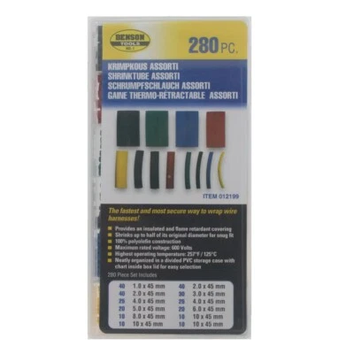 BENSON 280 Gaines électriques Thermorétractables Tube Thermo Rétractable Isolant