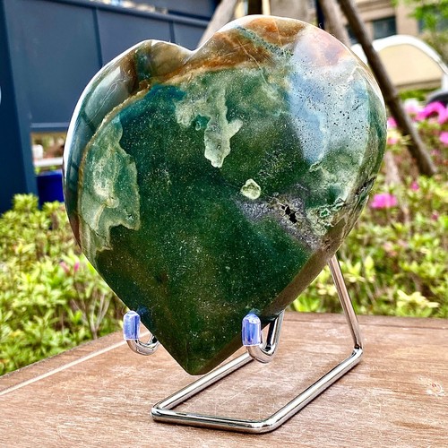 2.54LB Natural Water Grass Agate Crystal Products Love Polishing Decoration - 第 7/13 張圖片