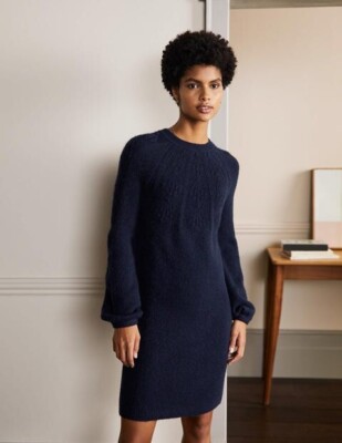 BODEN Cable Knitted Jumper Dress SIZE UK 8 NAVY EXCELLENT CONDITION D0035  D23 | eBay UK