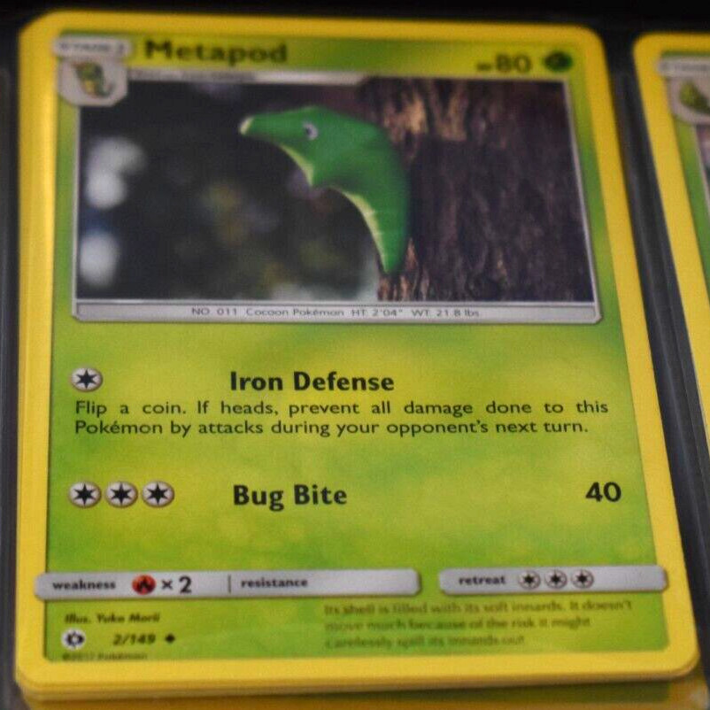 Metapod # 2/149 Sun & Moon Base Set Pokemon Trading TCG Game Cards NM/MINT
