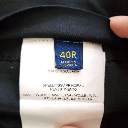 Pantalones Polo Ralph Lauren 100 % lana para hombre 40R azul marino Bedford chino pierna recta - Imagen 7 de 12