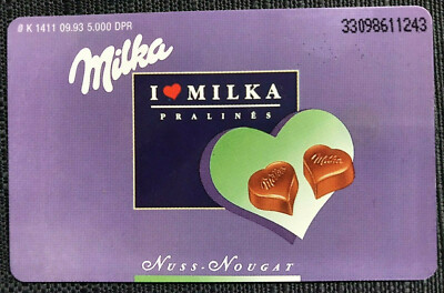 K 1411 08.93 6 DM I love Milka Herz Weihnachten Comic nur 5000 Ex. Neu***Mint***