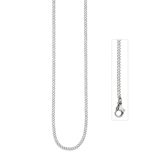 2mm Collana Catena Gourmette Collana Collier Collana IN Acciaio Inox 42cm - Picture 3 of 5