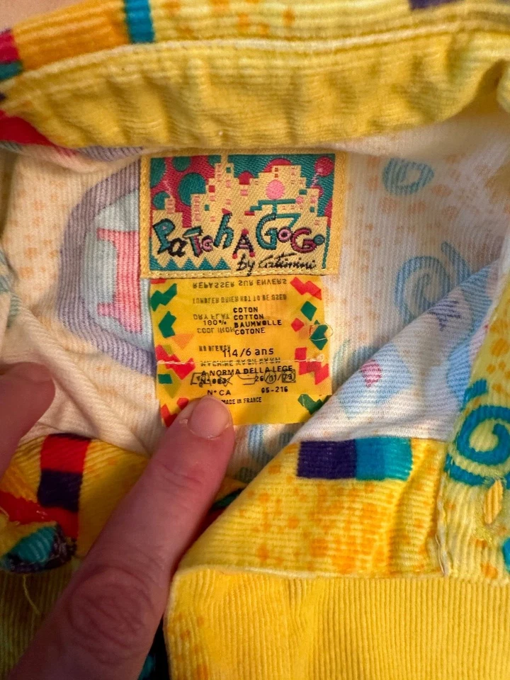 PATCH A GOG BY CATAMINI CORDUROY BUTTON UP GRAPHIC PRINT SHIRT BOYS SZ 6 - Image 3 of 4