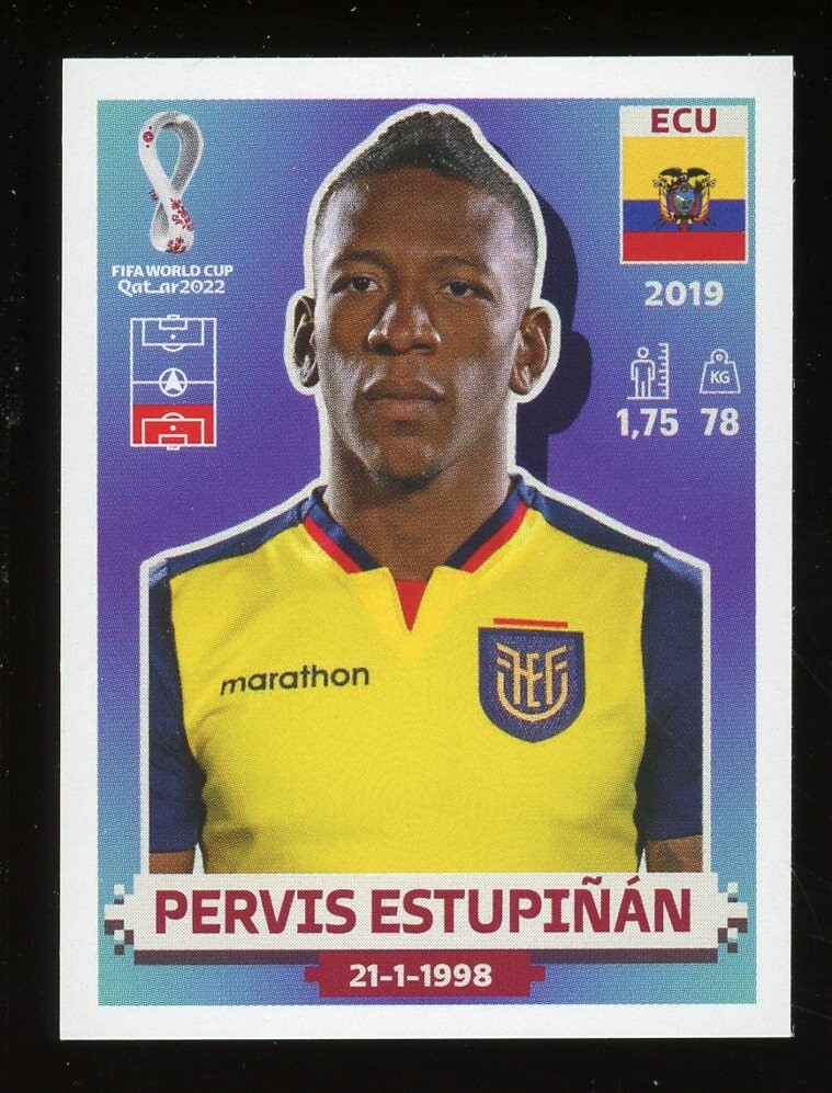 2022 Fifa World Cup Panini Sticker Qatar PERVIS ESTUPINAN Ecuador ECU7