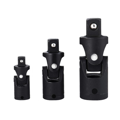 3Pcs 1/4" 3/8" 1/2" Drive Swivel Impact Universal Joint Socket Set Adapter Tools - Picture 5 of 12