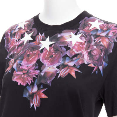 GIVENCHY Riccardo Tisci purple flower white star black