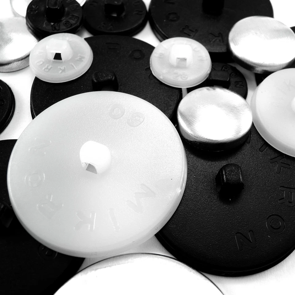 Button Blanks Cover Buttons in various size's plastic backs 10 to 37 mm wide - Image 3 of 3