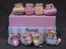 Gund NEW Pusheen SET OF EIGHT w/ DISPLAY BOX Tropical Vacation Blind Series 26