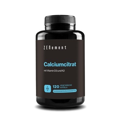 Calciumcitrat mit Vitamin D3 und K2 - Für normale Zähne, 120 stück (1er Pack) 
