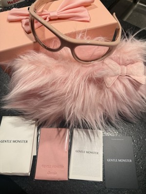 Gentle Monster Jennie Beige Acetate Full Rim Eyeglass Frames with Case