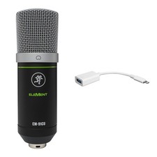 Mackie EM-91CU USB Condenser Recording Zoom Podcast Microphone iPhone/iPad Cable