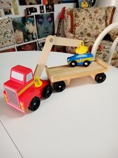 Melissa Doug Wooden Magnetic Race Car Loader 3 Pieces