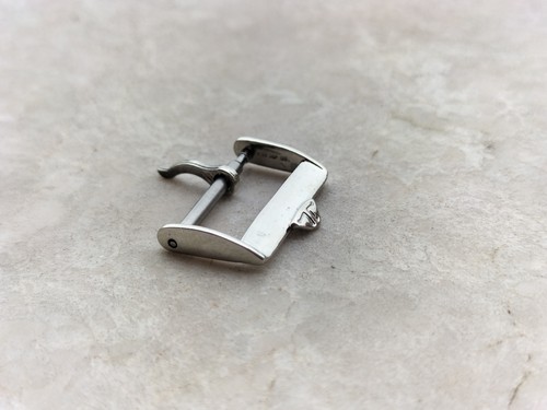 JAEGER LeCOULTRE VINTAGE STEEL WATCH STRAP BUCKLE FIBBIA ACCIAIO UHREN 16mm - Foto 2 di 5