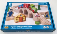 Big Jig Rails BJT012 Figure Eight Wooden Train Set