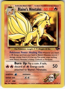 9 tails pokemon card value Ninetales Photo associated with this product is a stock photo and not a photo of the actual card in Vintage Ninetales 12/102 Holo Pokemon