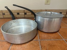 Vintage E. Dehillerin Paris & William Sanoma France Hammered Aluminum Pans
