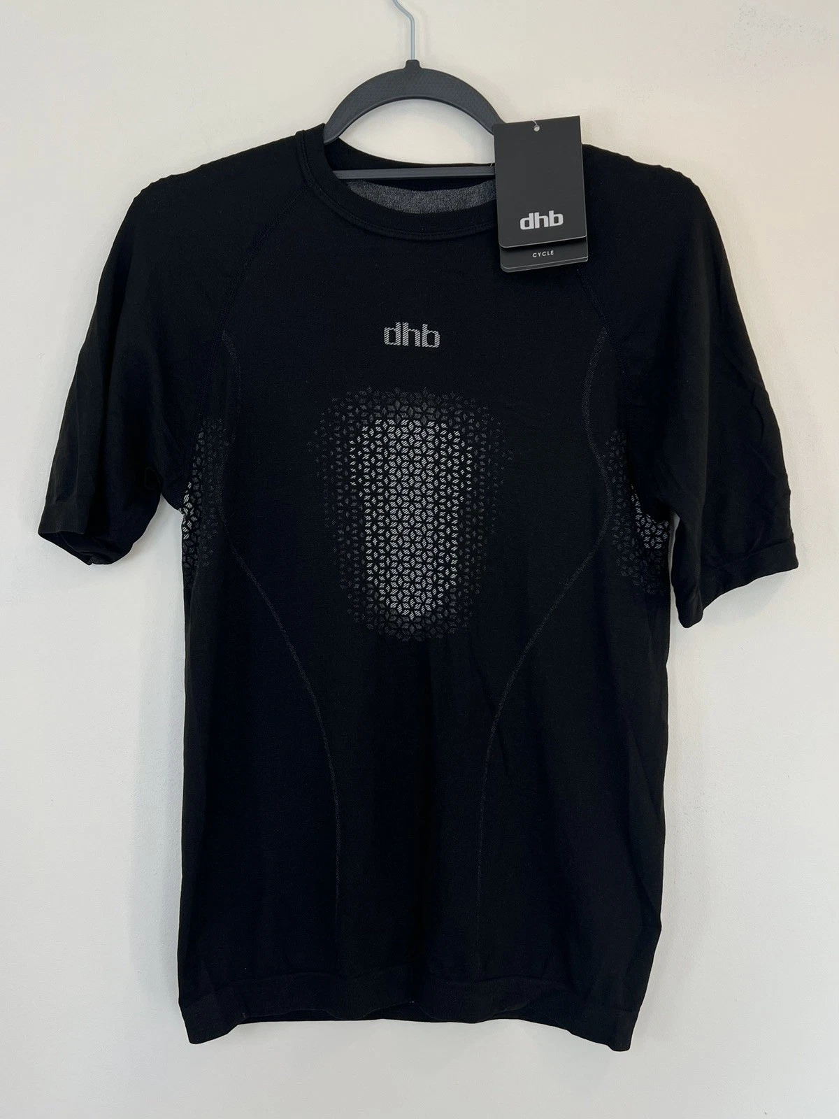 DHB Men’s Seamless Short Sleeve Base Layer Cycling Black XL New