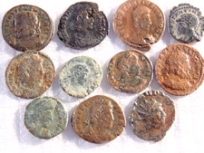 Lotto di 11 - Monete antiche romane di qualità - Governanti ed eventi - 14-21mm - R24 non pulite