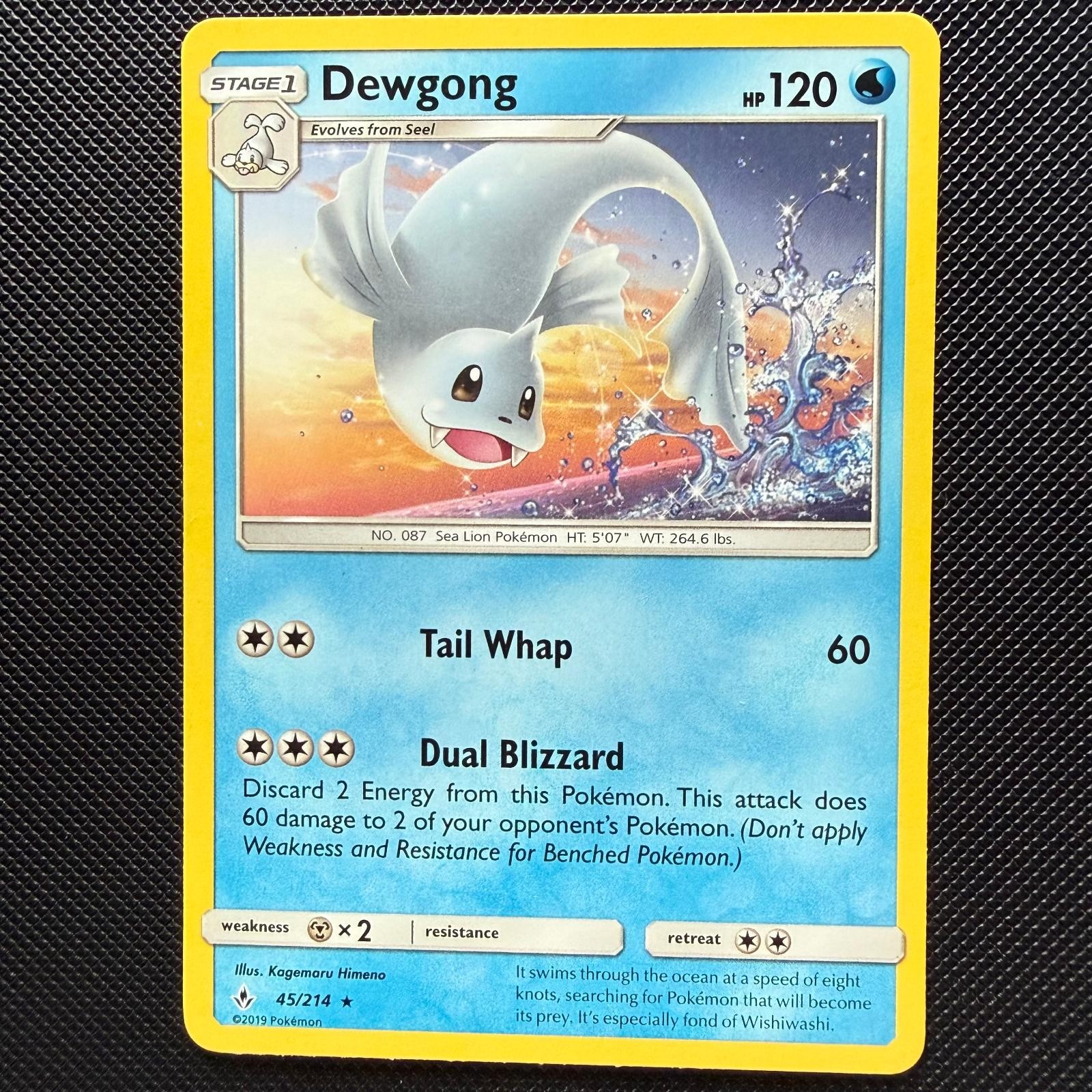 Dewgong 45/214 Rare Unbroken Bonds Pokemon Near Mint