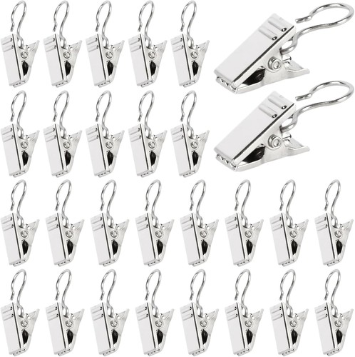 10/20/50/100xSmall Curtain Clips Hooks Alligator Clips Tapestry Hanger Clamp Peg - Picture 3 of 17