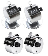 t1 Lot of 4 Hand Tally Counter Two Handheld Two Mountable 4 Digit Lap Counter