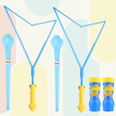 2 Sets Giant Bubble Wands - Includes 2 Big Bubble Sword and 8oz Ultra Bubble ...