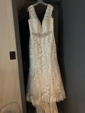 Beautiful Morilee Ivory Lace Detail Wedding Gown Size 18 Altered W/ Custom Belt