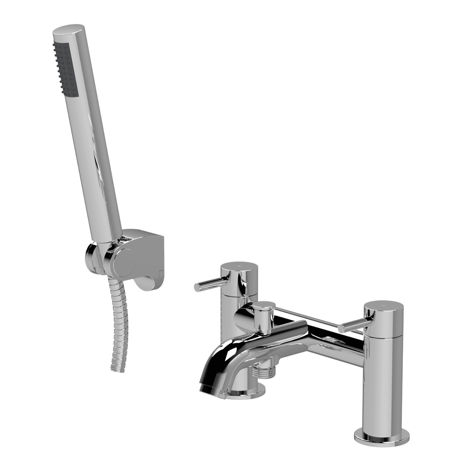 Elvara Bath Shower Mixer With Handset - Chrome PSTB304