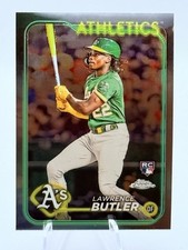 2024 Topps Chrome Baseball Lawrence Butler #5 RC Base  Oakland As