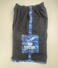 Mossy Oak Men  s Fishing Shorts Swim Shorts with Cargo Pocket Blue Size 14/16