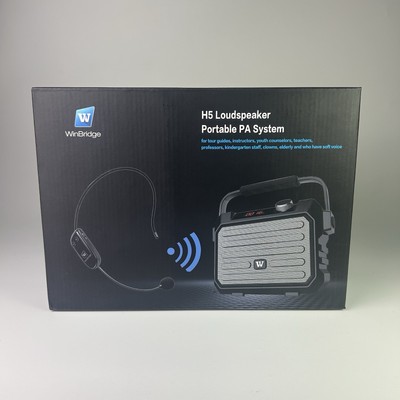 WINBRIDGE Portable PA Speaker Sound System with Bluetooth Headset Model H5