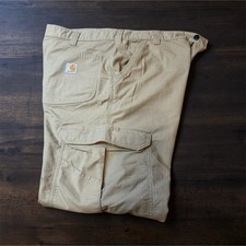 Carhartt Relaxed Fit Beige Ripstop Cargo Pants 36x32 relaxed fit workwear.