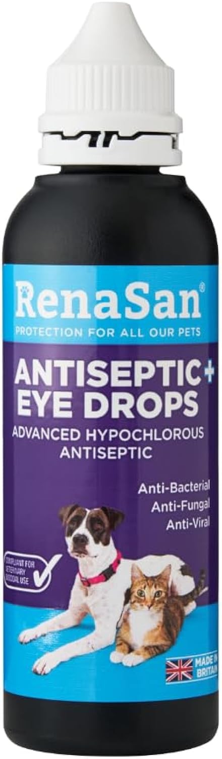 RenaSan Antiseptic Eye Drops 60 ml – Gentle Eye Cleaning Solution for Dogs