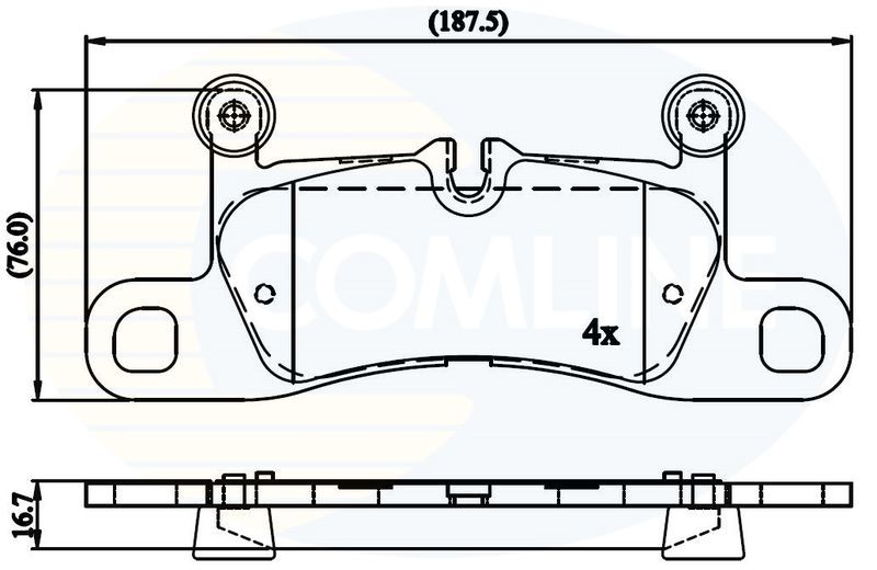 Brake Pad Set For Disc Rear Fits Porsche 911 Boxster VW COMLINE CBP06048