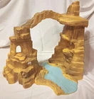 Vintage 1975 Marx Prehistoric Mountain Playset Commanche Pass 4 Pieces #3414