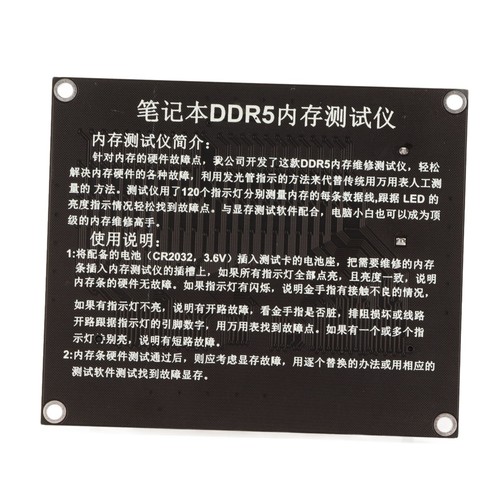Memory Slot Tester Board 120 Led-anzeige Stabile Genaue Laptop Ddr5 Test Kar NTS - Afbeelding 2 van 22