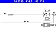 ATE HANDBREMSSEIL VORNE passend für NISSAN QASHQAI RENAULT KOLEOS | 24.3727-1732