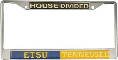 East Tennessee State (ETSU) + Tennessee House Divided Split License Plate Fra...