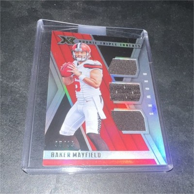 2018 Panini XR Rookie Triple Threats Baker Mayfield #TTM-1 /49 Browns Football