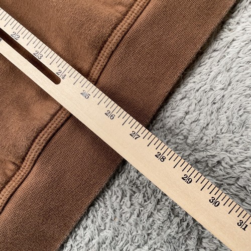 Felpa con cappuccio uomo LL Bean Katahdin Iron Works 2XL marrone foderata sherpa giacca zip intera - Foto 9 di 10