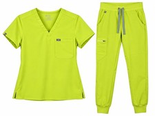 Figs Technical Collection Scrubs Set Size S Lime Green
