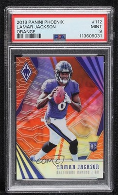 2018 Panini Phoenix Rookies Orange 55/99 Lamar Jackson #112 Rookie RC u0h