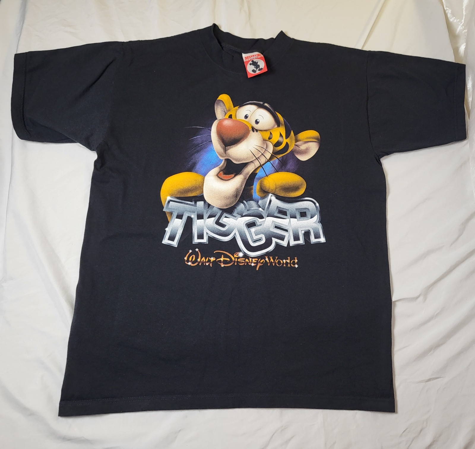 Vintage 90s Disney Mickey Inc Tigger Graphic Tee Black Men's Large