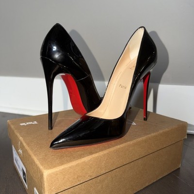 Christian Louboutin So Kate 120mm Black Patent Leather Pumps EU 39 NWB